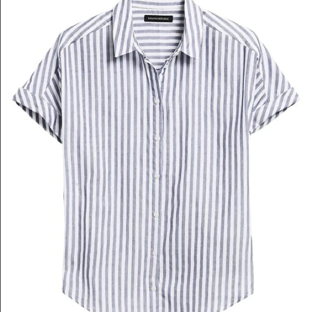 Banana Republic Cotton Roll-Cuff Shirt